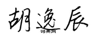 王正良胡逸辰行書個性簽名怎么寫