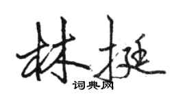 駱恆光林挺行書個性簽名怎么寫