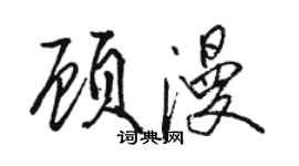 駱恆光顧漫行書個性簽名怎么寫