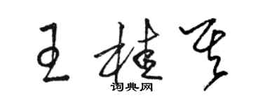 駱恆光王桂其草書個性簽名怎么寫