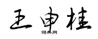 曾慶福王申桂草書個性簽名怎么寫