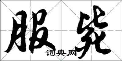 胡問遂服斃行書怎么寫