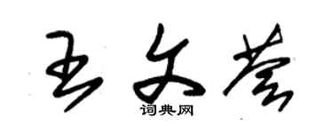 朱錫榮王文薈草書個性簽名怎么寫