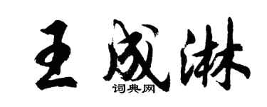 胡問遂王成淋行書個性簽名怎么寫