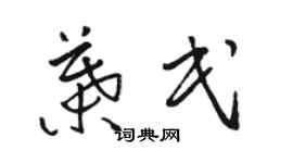 駱恆光葉民草書個性簽名怎么寫