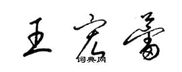 梁錦英王宏蕾草書個性簽名怎么寫