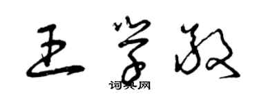 曾慶福王學敬草書個性簽名怎么寫