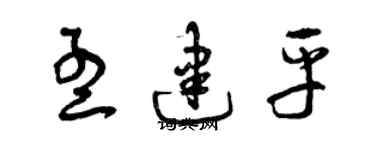 曾慶福孟建平草書個性簽名怎么寫
