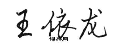 駱恆光王依龍行書個性簽名怎么寫