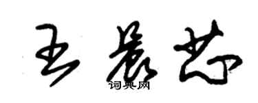 朱錫榮王晨芯草書個性簽名怎么寫