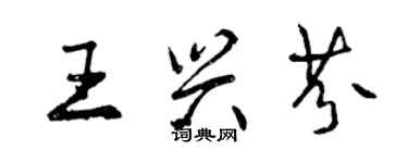 曾慶福王興芬行書個性簽名怎么寫