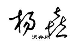 梁錦英楊喜草書個性簽名怎么寫