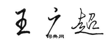 駱恆光王廣超行書個性簽名怎么寫