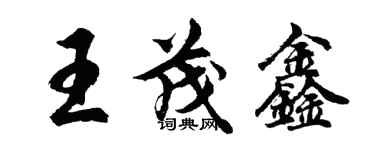 胡問遂王茂鑫行書個性簽名怎么寫