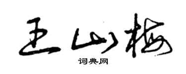 曾慶福王山梅草書個性簽名怎么寫