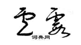 曾慶福盧霞草書個性簽名怎么寫