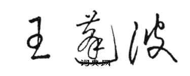 駱恆光王蓬波草書個性簽名怎么寫