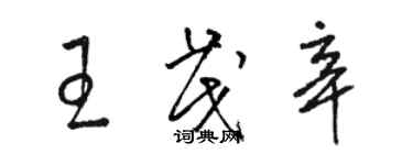 駱恆光王茂辛草書個性簽名怎么寫