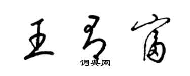 梁錦英王有富草書個性簽名怎么寫