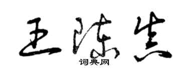 曾慶福王陳真草書個性簽名怎么寫