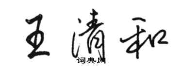 駱恆光王清和行書個性簽名怎么寫