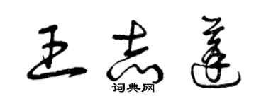 曾慶福王志蓬草書個性簽名怎么寫