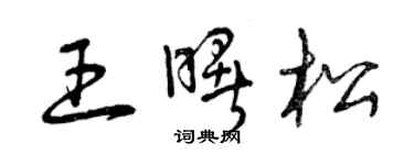 曾慶福王曙松草書個性簽名怎么寫