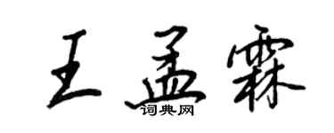 王正良王孟霖行書個性簽名怎么寫