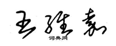 朱錫榮王維嘉草書個性簽名怎么寫