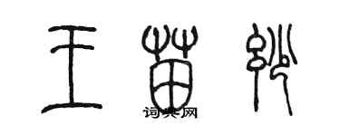 陳墨王苗妙篆書個性簽名怎么寫