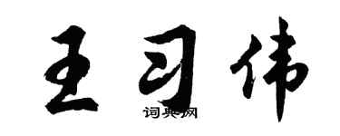胡問遂王習偉行書個性簽名怎么寫