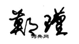 朱錫榮鄭瑾草書個性簽名怎么寫