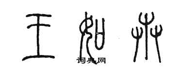 陳墨王如卉篆書個性簽名怎么寫