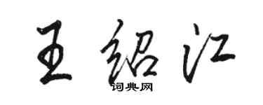 駱恆光王紹江行書個性簽名怎么寫