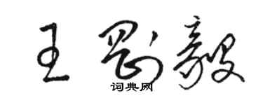 駱恆光王剛毅草書個性簽名怎么寫