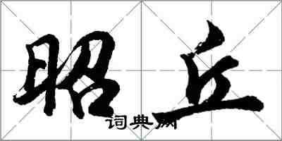 胡問遂昭丘行書怎么寫