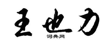 胡問遂王也力行書個性簽名怎么寫