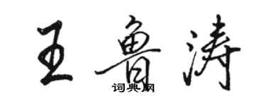 駱恆光王魯濤行書個性簽名怎么寫