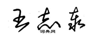 朱錫榮王志泰草書個性簽名怎么寫