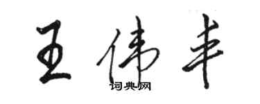 駱恆光王偉豐行書個性簽名怎么寫