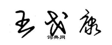 朱錫榮王戈康草書個性簽名怎么寫