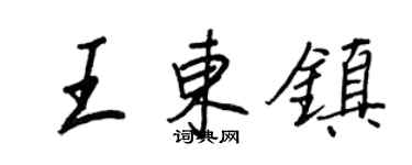 王正良王東鎮行書個性簽名怎么寫