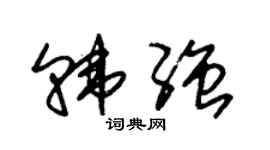 朱錫榮韓強草書個性簽名怎么寫