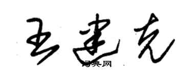 朱錫榮王建克草書個性簽名怎么寫