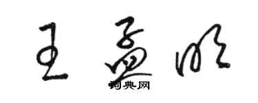 駱恆光王孟明草書個性簽名怎么寫