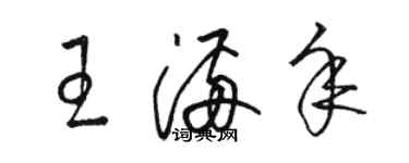 駱恆光王滿年草書個性簽名怎么寫