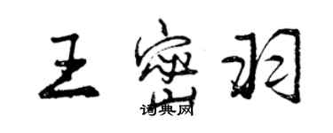 曾慶福王密羽行書個性簽名怎么寫