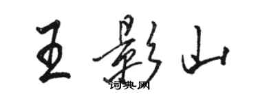 駱恆光王影山行書個性簽名怎么寫