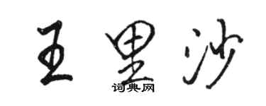 駱恆光王里沙行書個性簽名怎么寫