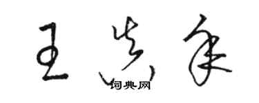 駱恆光王真年草書個性簽名怎么寫